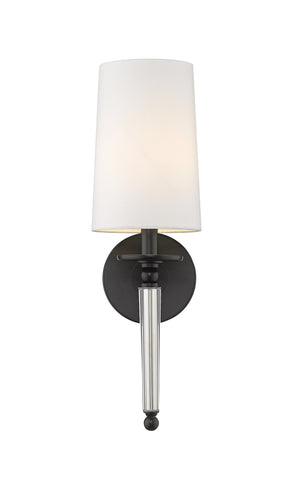 Avery 1 Light Wall Sconce in Matte Black Finish