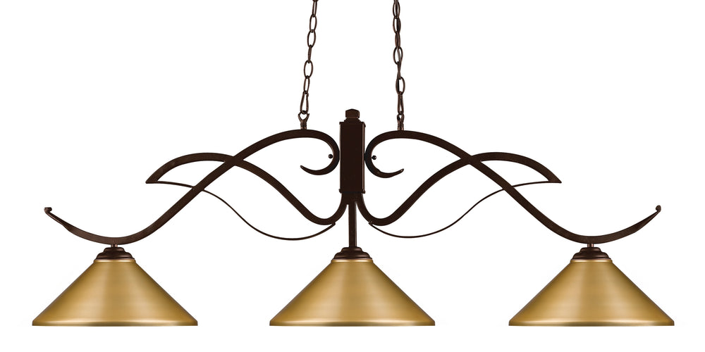 Phoenix 3 Light Island/Billiard in Bronze Finish