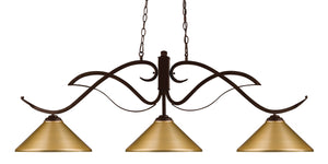 Phoenix 3 Light Island/Billiard in Bronze Finish