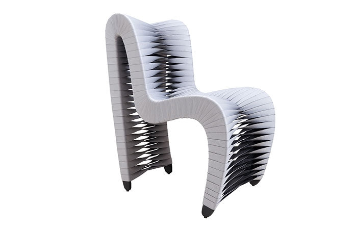 Seat Belt Dining Chair, Gray