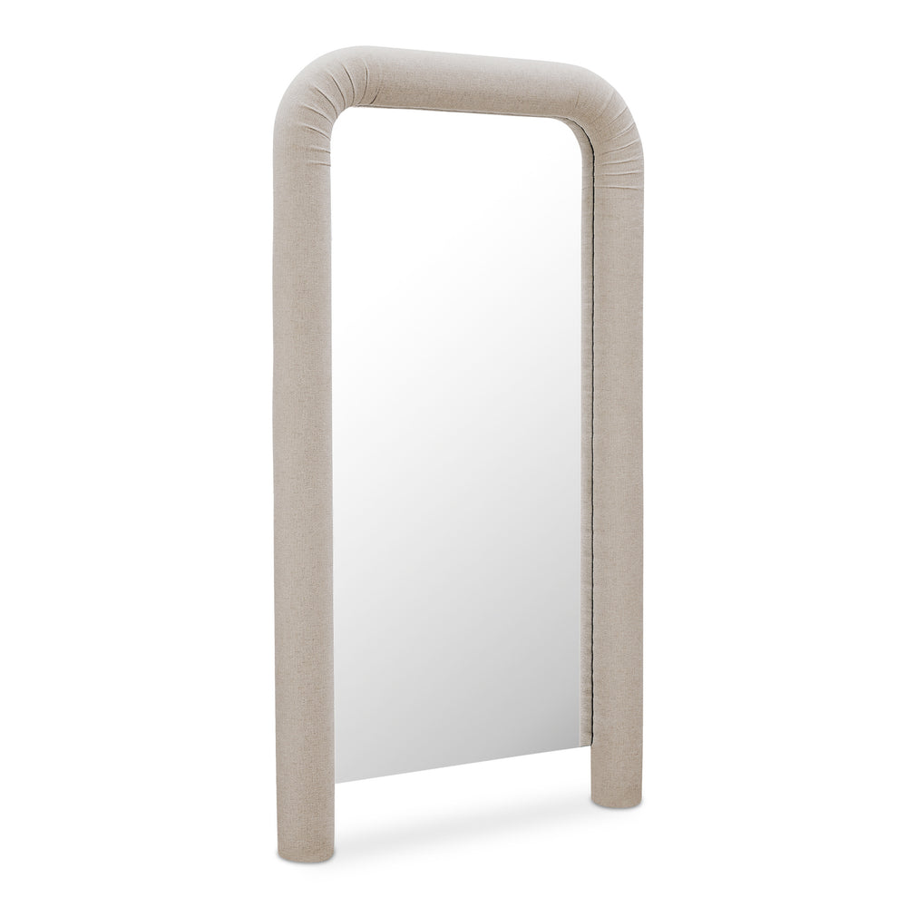 Ellison Mirror Beige with Fabric Upholstery