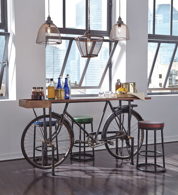 Cycle Reclaimed Wood Counter Table - Limewash Myst