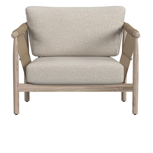 Leo Outdoor Accent Chair in Teak & Taupe