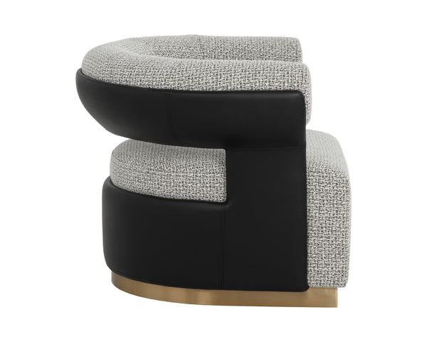 OLIDA SWIVEL LOUNGE CHAIR - HELIOS CHECK BLACK / NAPA BLACK