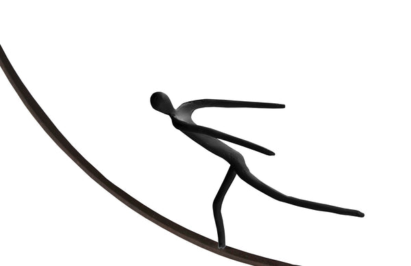 Olympic Figure in Iron Ring, Black, Rust, Style E