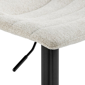Koa KD Fabric Gaslift Swivel Bar Stool, Posh Ivory