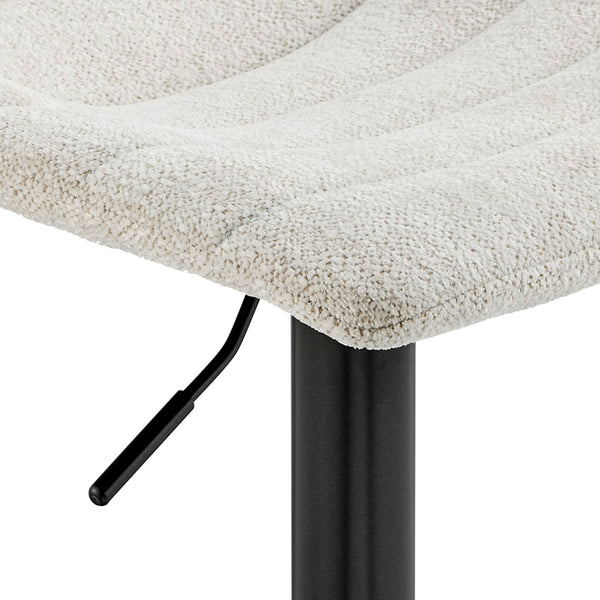 Koa KD Fabric Gaslift Swivel Bar Stool, Posh Ivory