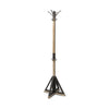 Lamda 22 x 75 Black Metal and Light Brown Wood Coat Rack