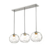 Chloe 3 Light Island/Billiard in Brushed Nickel Finish
