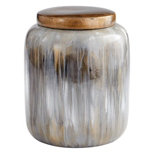 Spirit Drip Vase In Olive Glaze