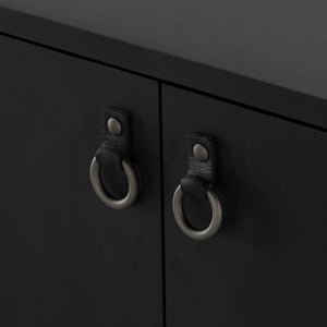 Isador Bar Cabinet In Black Wash Poplar