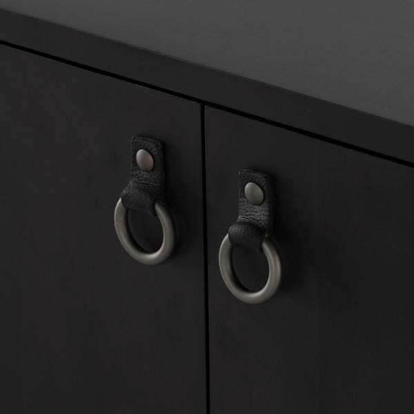 Isador Bar Cabinet In Black Wash Poplar