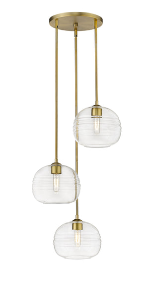 Harmony 3 Light Pendant in Olde Brass Finish