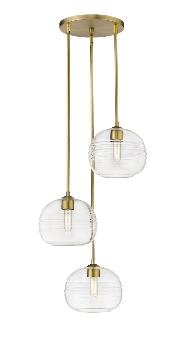 Harmony 3 Light Pendant in Olde Brass Finish