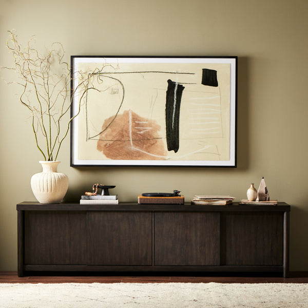 Laredo Media Console In Smoked Black Veneer