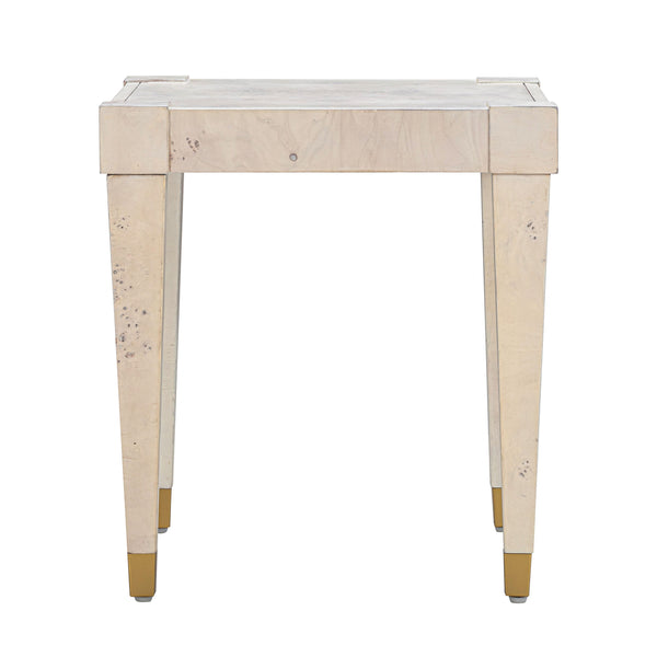 Brandyss White Burl End Table