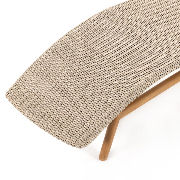 Portia Outdoor Chaise Lounge In White