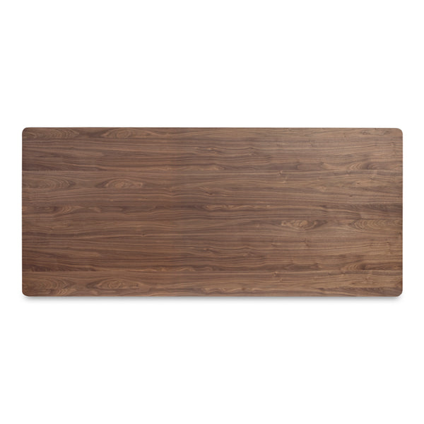 Round Off Small Dining Table in Walnut Brown