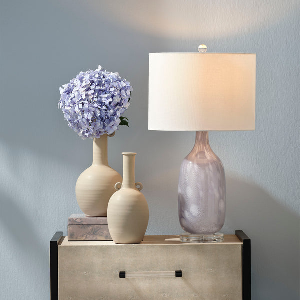Maya Glass Table Lamp, Lavender