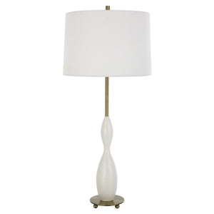 Annora Glossy White Table Lamp