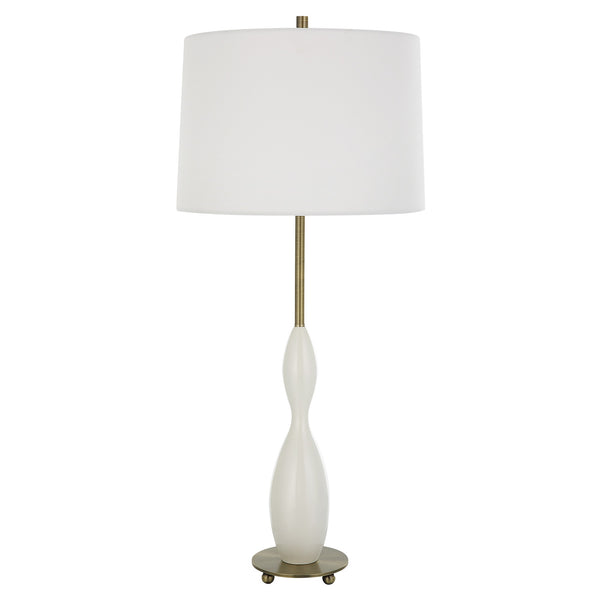 Annora Glossy White Table Lamp