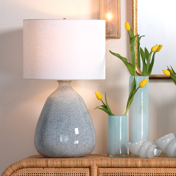 Levi Ceramic Table Lamp with Linen Shade