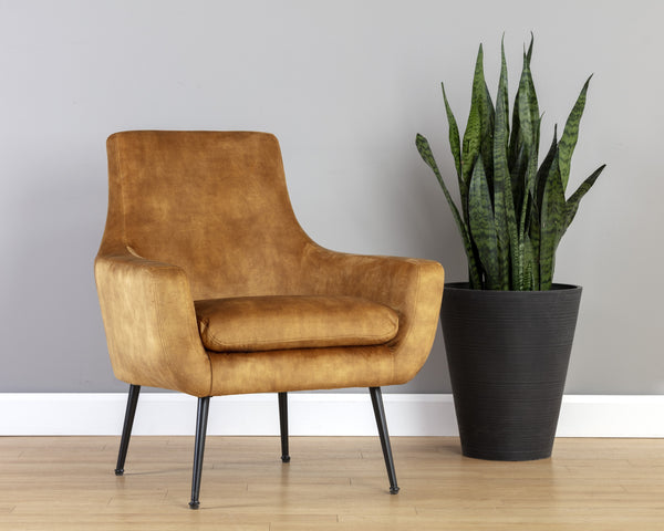 ALETTA LOUNGE CHAIR - NONO TAPENADE GOLD