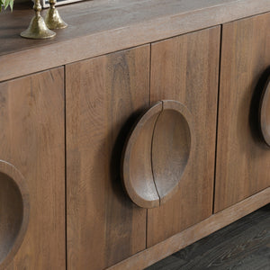 Vally Solid Wood 6 Drawer Buffet with Magnetic Doors