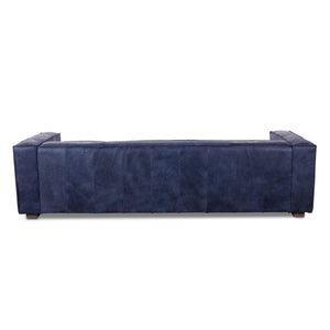 Milano Blue Leather Sofa