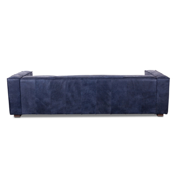 Milano Blue Leather Sofa