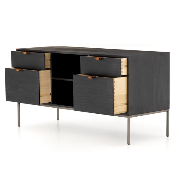 Trey Modular Filing Credenza in Black Wash