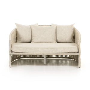Porto Outdoor Day Bed In White Aluminum