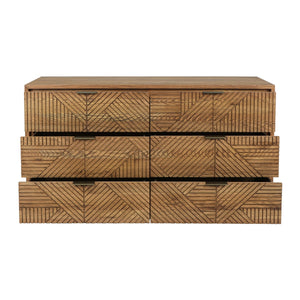 Santa Clara Solid Wood Dresser with Art Deco Carved Design