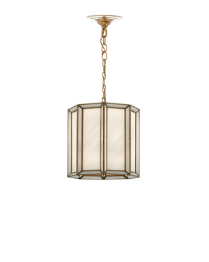 Daze Pendant In Antique Brass & White