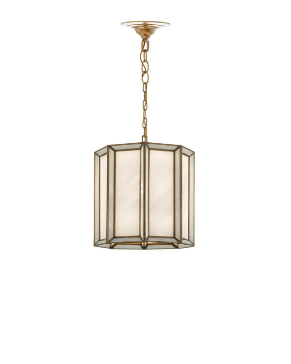 Daze Pendant In Antique Brass & White