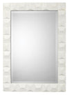 Astor Plaster Wall Rectangle Mirror, White