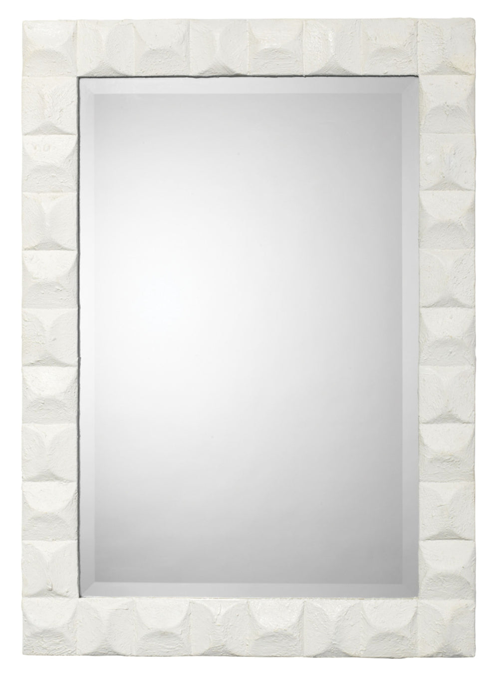 Astor Plaster Wall Rectangle Mirror, White