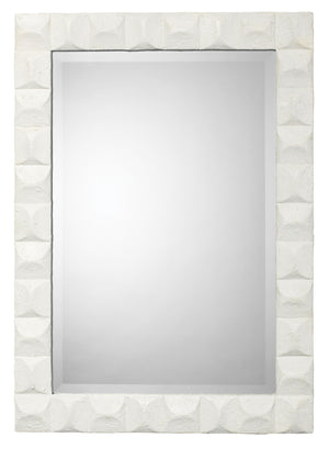Astor Plaster Wall Rectangle Mirror, White