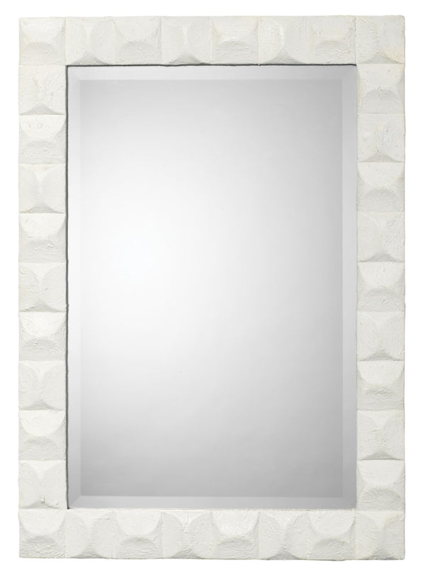 Astor Plaster Wall Rectangle Mirror, White