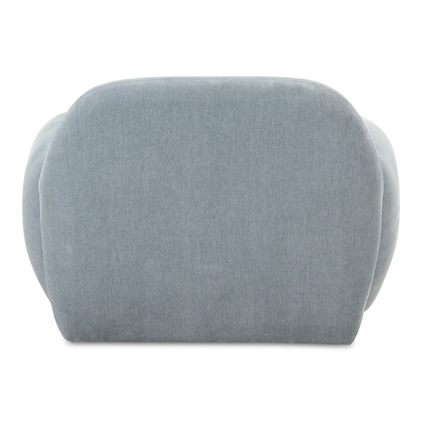 Moe's Hazel Lounge Chair in Light Blue Velvet