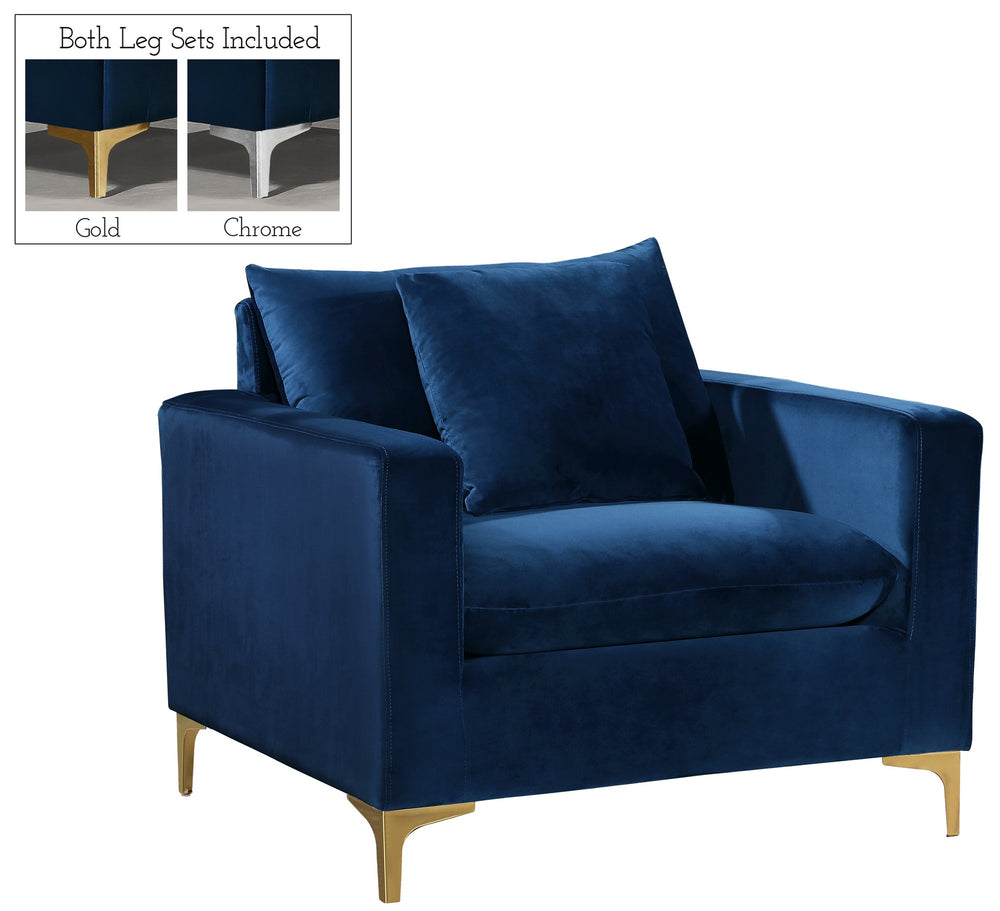 Lucy Chair In Navy Velvet