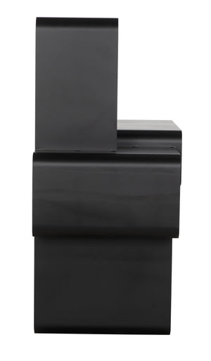Latisia Industrial Steel Shelf in Matte Black