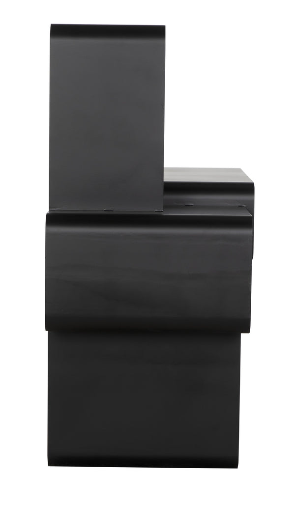 Latisia Industrial Steel Shelf in Matte Black
