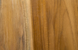 Teak Wood Console Table, Iron Sheet Top