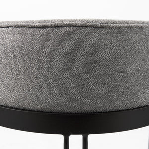Hollyfield 20.5 x 19.7 x 28.7 Gray Fabric Seat W/ Gray Metal Base Counter Stool