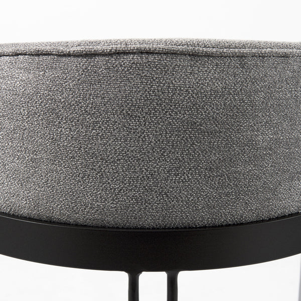 Hollyfield 20.5 x 19.7 x 28.7 Gray Fabric Seat W/ Gray Metal Base Counter Stool