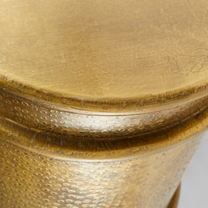 Gavel Accent Table| Brass