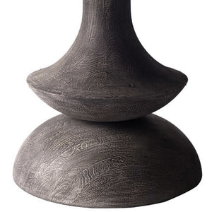 Crossman III 60L x 60W x 30H Dark Brown/Gray Solid Wood Base W/ Round Glass Top Dining Table