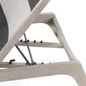 Julian Outdoor Chaise Lounge In Grey