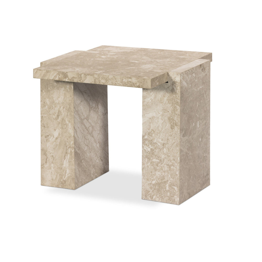 Romano End Table - Lunar Marble